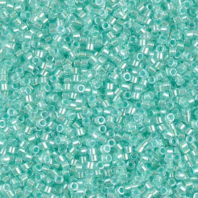 DB1707- 11/0 Mint Pearl Lined Glacier Blue Miyuki Delica Beads (50 Gm, 250 Gm)