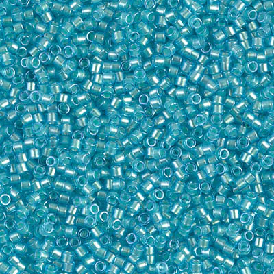 DB1708- 11/0 Mint Pearl Lined Ocean Blue Miyuki Delica Beads (50 Gm, 250 Gm)