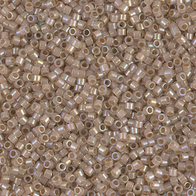 DB1731- 11/0 Beige Lined Opal AB Miyuki Delica Beads (50 Gm, 250 Gm)