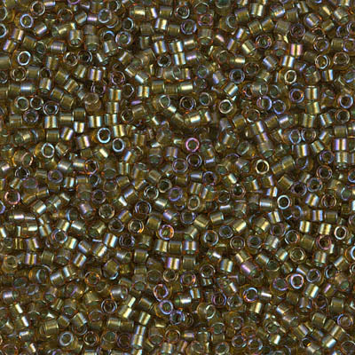 DB1739- 11/0 Shimmering Mint Lined Topaz AB Miyuki Delica Beads (50 Gm, 250 Gm)