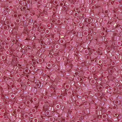 DB1742- 11/0 Rose Lined Opal AB Miyuki Delica Beads (50 Gm, 250 Gm)