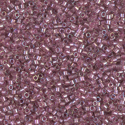 DB1745- 11/0 Shimmering Antique Rose Lined Crystal AB Miyuki Delica Beads (50 Gm, 250 Gm)