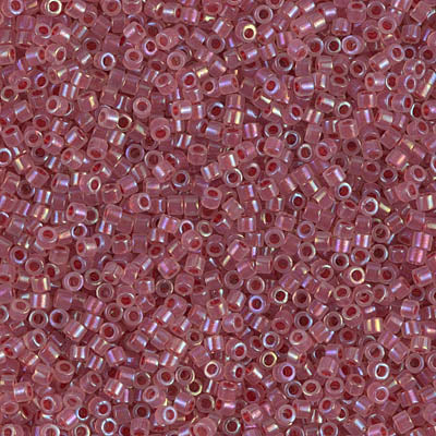 DB1746- 11/0 Claret Lined Opal AB Miyuki Delica Beads (50 Gm, 250 Gm)