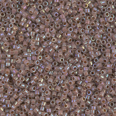 DB1749- 11/0 Cocoa Lined Opal AB Miyuki Delica Beads (50 Gm, 250 Gm)