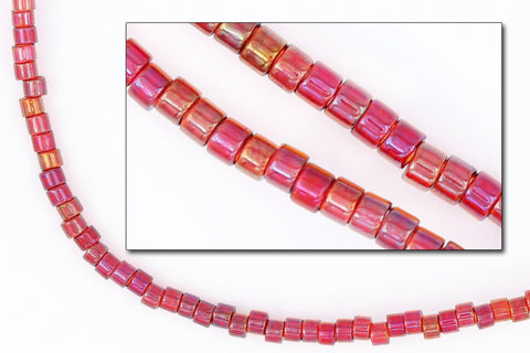 DB1751- 11/0 Red Lined Topaz AB Miyuki Delica Beads (50 Gm, 250 Gm)