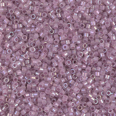 DB1752- 11/0 Shimmering Orchid Lined Opal AB Miyuki Delica Beads (50 Gm, 250 Gm)