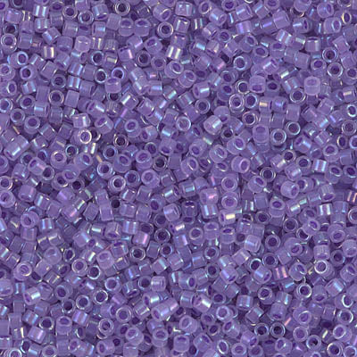 DB1753- 11/0 Shimmering Purple Lined Opal AB Miyuki Delica Beads (50 Gm, 250 Gm)
