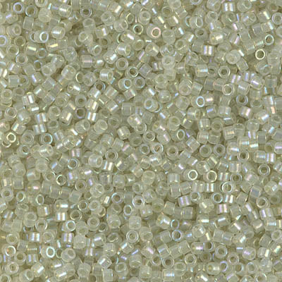 DB1765- 11/0 Shimmering Celery Lined Opal AB Miyuki Delica Beads (50 Gm, 250 Gm)
