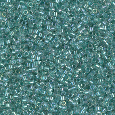 DB1767- 11/0 Shimmering Aqua Green Lined Crystal AB Miyuki Delica Beads (50 Gm, 250 Gm)