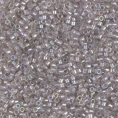 DB1771- 11/0 Shimmering Pewter Lined Light Tea Rose AB Miyuki Delica Beads (50 Gm, 250 Gm)