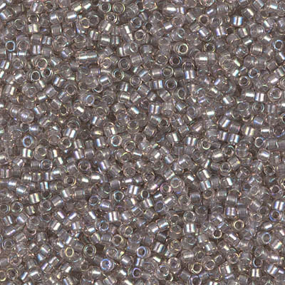 DB1772- 11/0 Shimmering Pewter Lined Crystal AB Miyuki Delica Beads (50 Gm, 250 Gm)