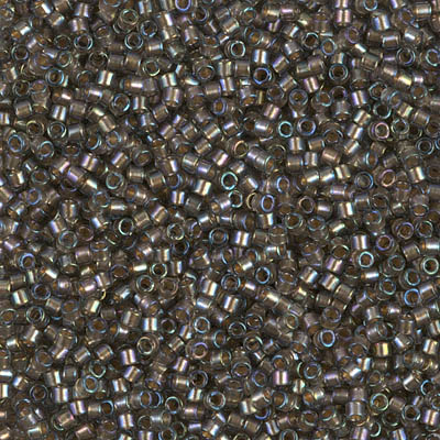 DB1773- 11/0 Shimmering Beige Lined Gray AB Miyuki Delica Beads (50 Gm, 250 Gm)