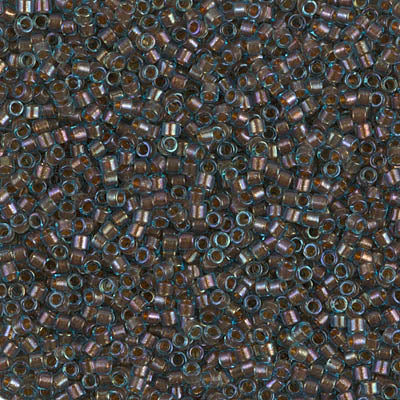 DB1775- 11/0 Topaz Lined Aqua AB Miyuki Delica Beads (50 Gm, 250 Gm)