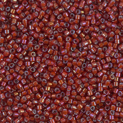 DB1781- 11/0 White Lined Root Beer AB Miyuki Delica Beads (50 Gm, 250 Gm)