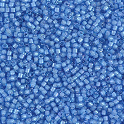 DB1784- 11/0 White Lined Sapphire AB Miyuki Delica Beads (50 Gm, 250 Gm)