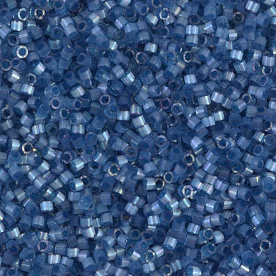 DB1811- 11/0 Dyed Dusk Blue Silk Satin Miyuki Delica Beads (50 Gm, 250 Gm)