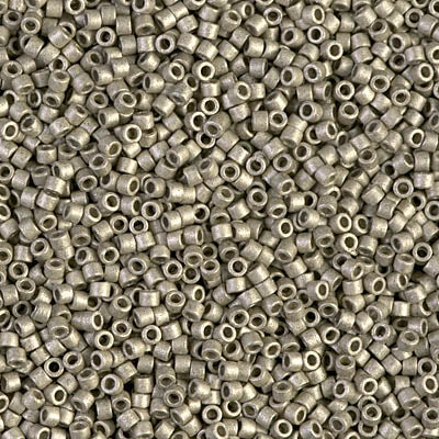 DB1851F- 11/0 Duracoat Galvanized Matte Light Pewter Miyuki Delica Beads (50 Gm, 250 Gm)