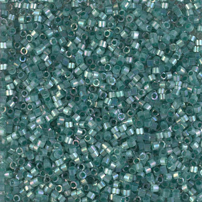 DB1870- 11/0 Silk Inside Dyed Emerald AB Miyuki Delica Beads (50 Gm, 250 Gm)