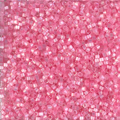DB1875- 11/0 Silk Inside Dyed Light Carnation AB Miyuki Delica Beads (50 Gm, 250 Gm)
