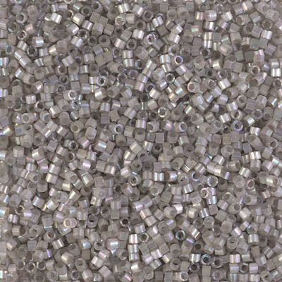 DB1877- 11/0 Silk Inside Dyed Pewter AB Miyuki Delica Beads (50 Gm, 250 Gm)
