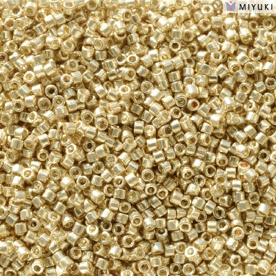 DB2501- 11/0 Duracoat Galvanized Pale Gold Miyuki Delica Beads (50 Gm, 250 Gm)