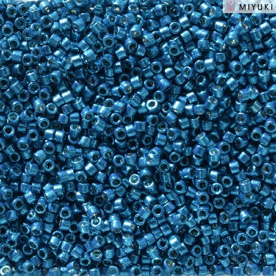 DB2514- 11/0 Duracoat Galvanized Dark Capri Blue Miyuki Delica Beads (50 Gm, 250 Gm)