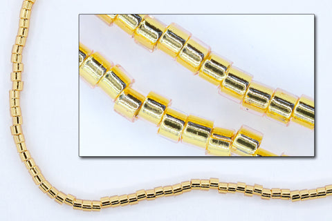 DB2521- 11/0 24 Kt. Gold Lined Crystal Miyuki Delica Beads (50 Gm, 250 Gm)