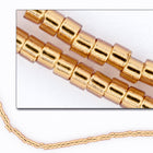 DB2524- 11/0 24 Kt. Gold Lined Pale Rose Miyuki Delica Beads (50 Gm, 250 Gm)