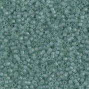 DBS385- 15/0 Matte Sea Glass Green Luster Miyuki Delica Beads (5 Gm, 50 Gm, 250 Gm)