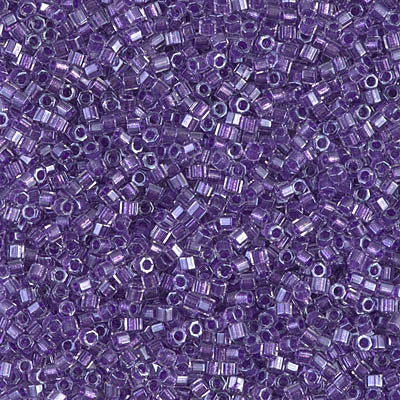 DB906- 11/0 Shimmering Purple Lined Crystal Miyuki Delica Cut Beads (50 Gm, 250 Gm)