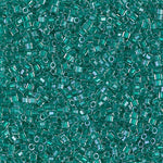 DB918- 11/0 Shimmering Teal Lined Crystal Miyuki Delica Cut Beads (50 Gm, 250 Gm)