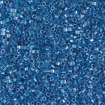 DB920- 11/0 Shimmering Bright Blue Lined Crystal Miyuki Delica Cut Beads (50 Gm, 250 Gm)