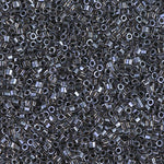 DB925- 11/0 Shimmering Gray Lined Crystal Miyuki Delica Cut Beads (50 Gm, 250 Gm)