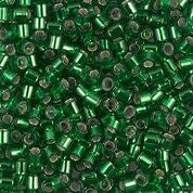 DBL046- 8/0 Silver Lined Green Miyuki Delica Beads (50 Gm, 250 Gm)