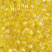 DBL171- 8/0 Transparent Yellow AB Miyuki Delica Beads (10 Gm, 50 Gm, 250 Gm)