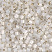 DBL221- 8/0 Gold Lined White Opal Miyuki Delica Beads (10 Gm, 50 Gm, 250 Gm)