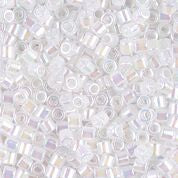 DBL222- 8/0 White Opal AB Miyuki Delica Beads (10 Gm, 50 Gm, 250 Gm)