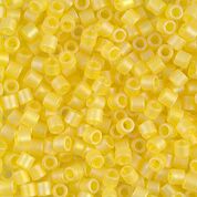 DBL854- 8/0 Matte Transparent Pale Yellow AB Miyuki Delica Beads (10 Gm, 50 Gm, 250 Gm)