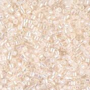 DB052- 10/0 Pale Peach Lined Crystal AB Miyuki Delica Beads (50 Gm, 250 Gm)