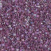 DB056- 10/0 Magenta Lined Crystal AB Miyuki Delica Beads (50 Gm, 250 Gm)