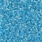 DB057- 10/0 Aqua Lined Crystal AB Miyuki Delica Beads (50 Gm, 250 Gm)