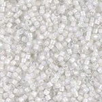 DB066- 10/0 White Lined Crystal AB Miyuki Delica Beads (10 Gm, 50 Gm, 250 Gm)