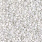 DB066- 11/0 White Lined Crystal AB Miyuki Delica Beads (50 Gm, 250 Gm)
