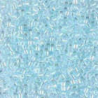 DB083- 10/0 Light Aqua Lined Crystal AB Miyuki Delica Beads (50 Gm, 250 Gm)