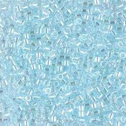 DB083- 10/0 Light Aqua Lined Crystal AB Miyuki Delica Beads (50 Gm, 250 Gm)