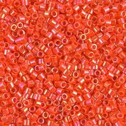 DB161- 10/0 Opaque Orange AB Miyuki Delica Beads (10 Gm, 50 Gm, 250 Gm)