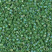 DB163- 11/0 Opaque Green AB Miyuki Delica Beads (50 Gm, 250 Gm)