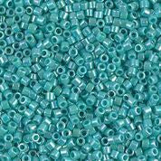 DB166- 10/0 Opaque Turquoise AB Miyuki Delica Beads (50 Gm, 250 Gm)