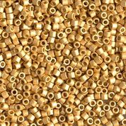 DB1832F- 11/0 Duracoat Galvanized Matte Gold Miyuki Delica Beads (50 Gm, 250 Gm)