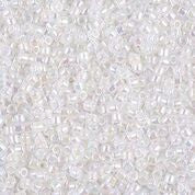 DBS222- 15/0 White Opal AB Miyuki Delica Beads (5 Gm, 50 Gm, 250 Gm)